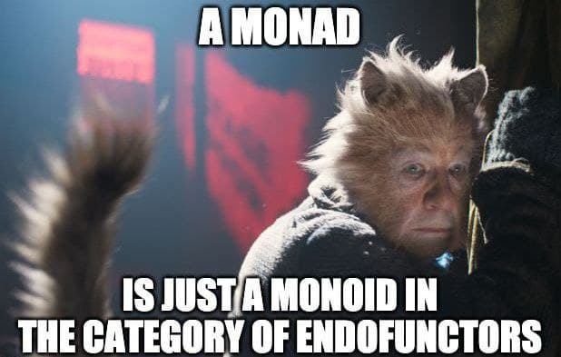 Мем про монады в Haskell