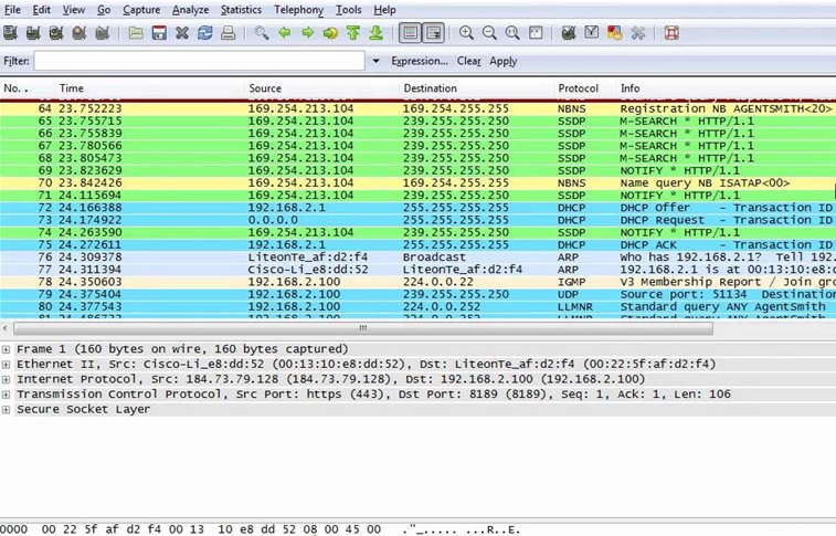 DHCP-обмен в Wireshark